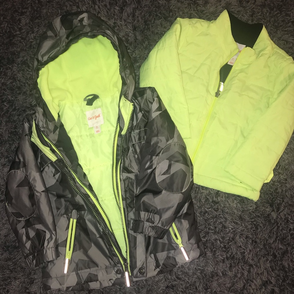 Boys 3T Cat & Jack polyester coat, hat & gloves